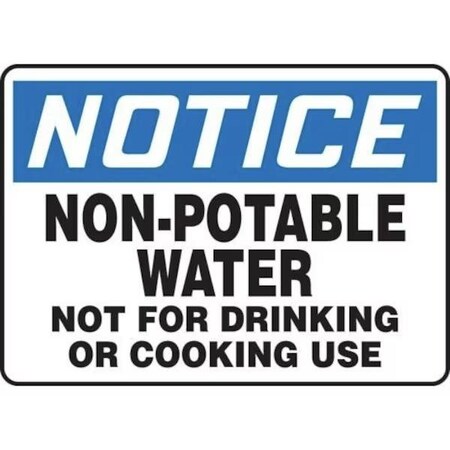 Accuform OSHA NOTICE SAFETY SIGN NONPOTABLE MCAW806XP MCAW806XP